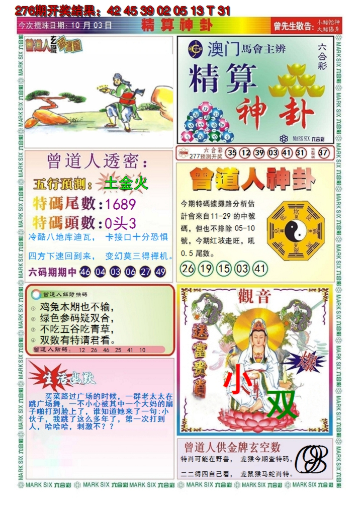 2024277期澳门精算神卦