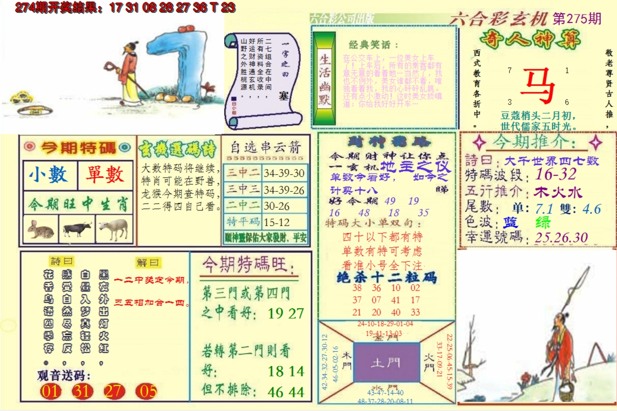 2024275期澳门六合玄机