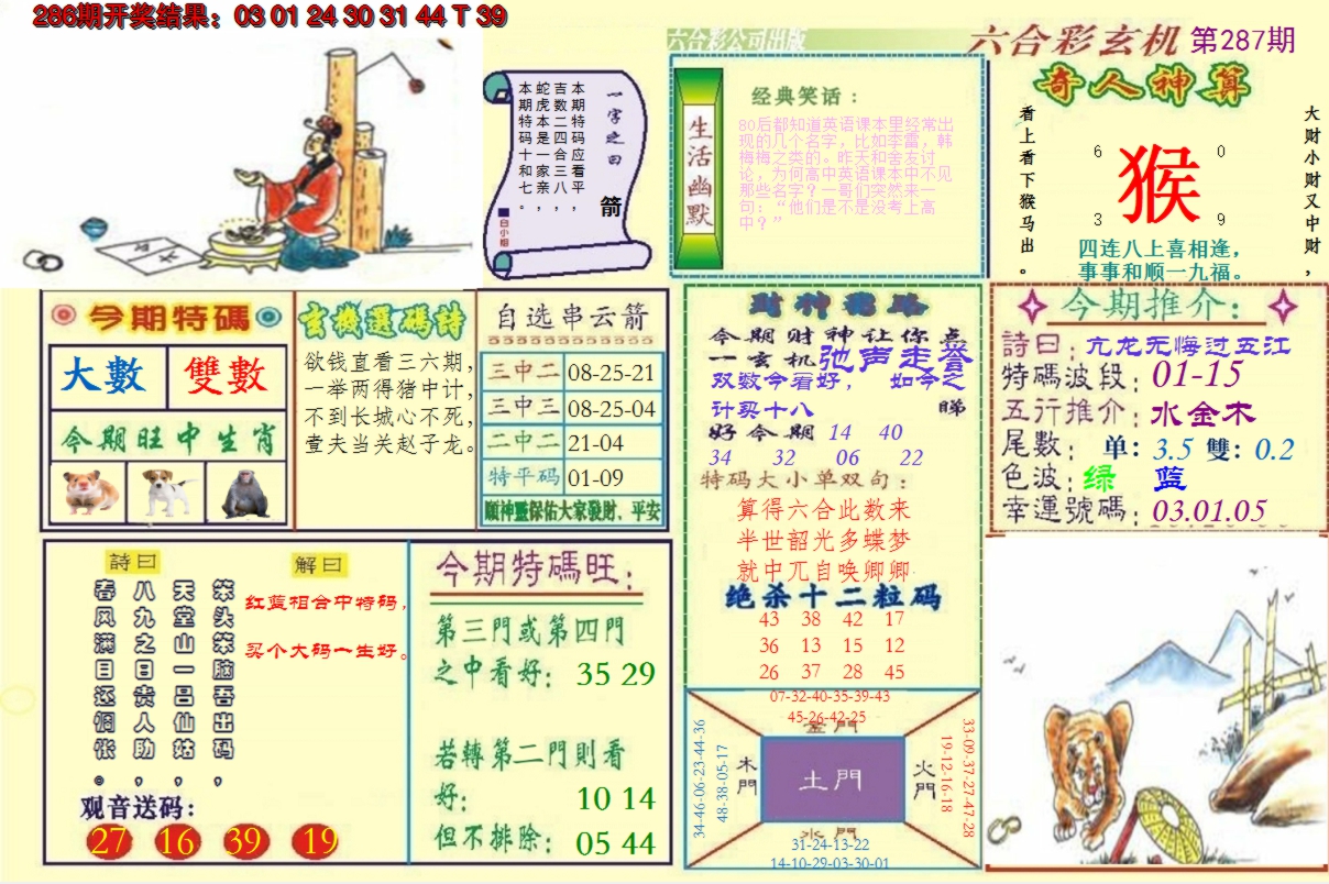 2024287期澳门六合玄机