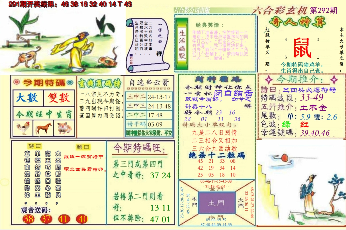 2024292期澳门六合玄机