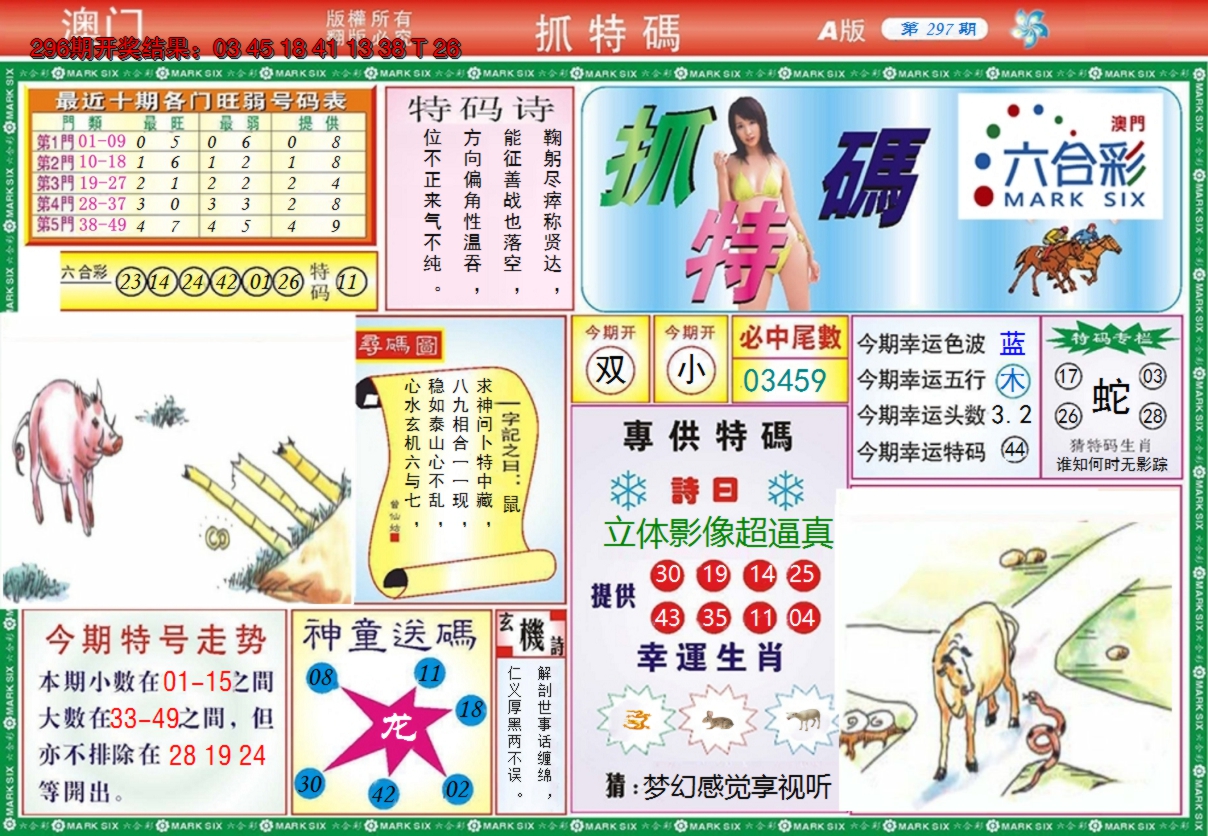 2024297期澳门抓特码A
