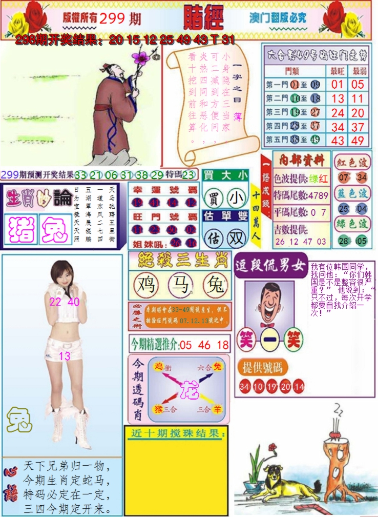 2024299期澳门赌经