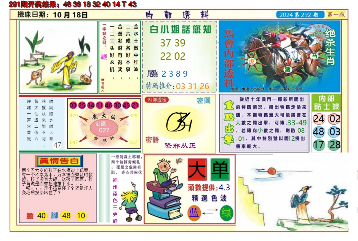 2024292期澳门内部透料A