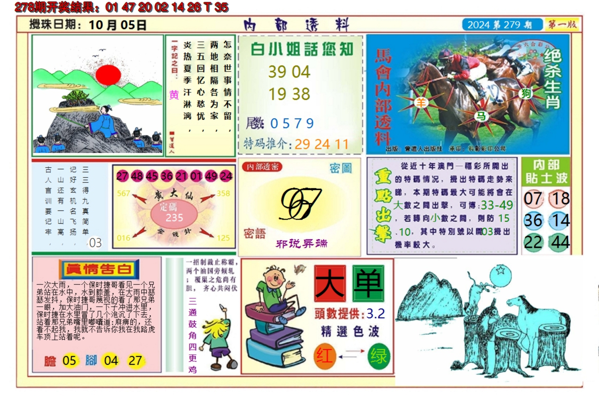 2024279期澳门内部透料A