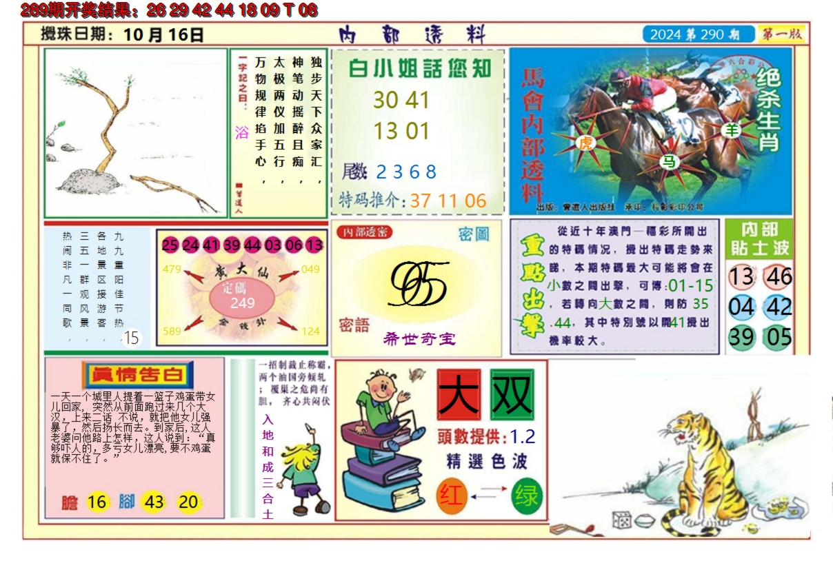 2024290期澳门内部透料A