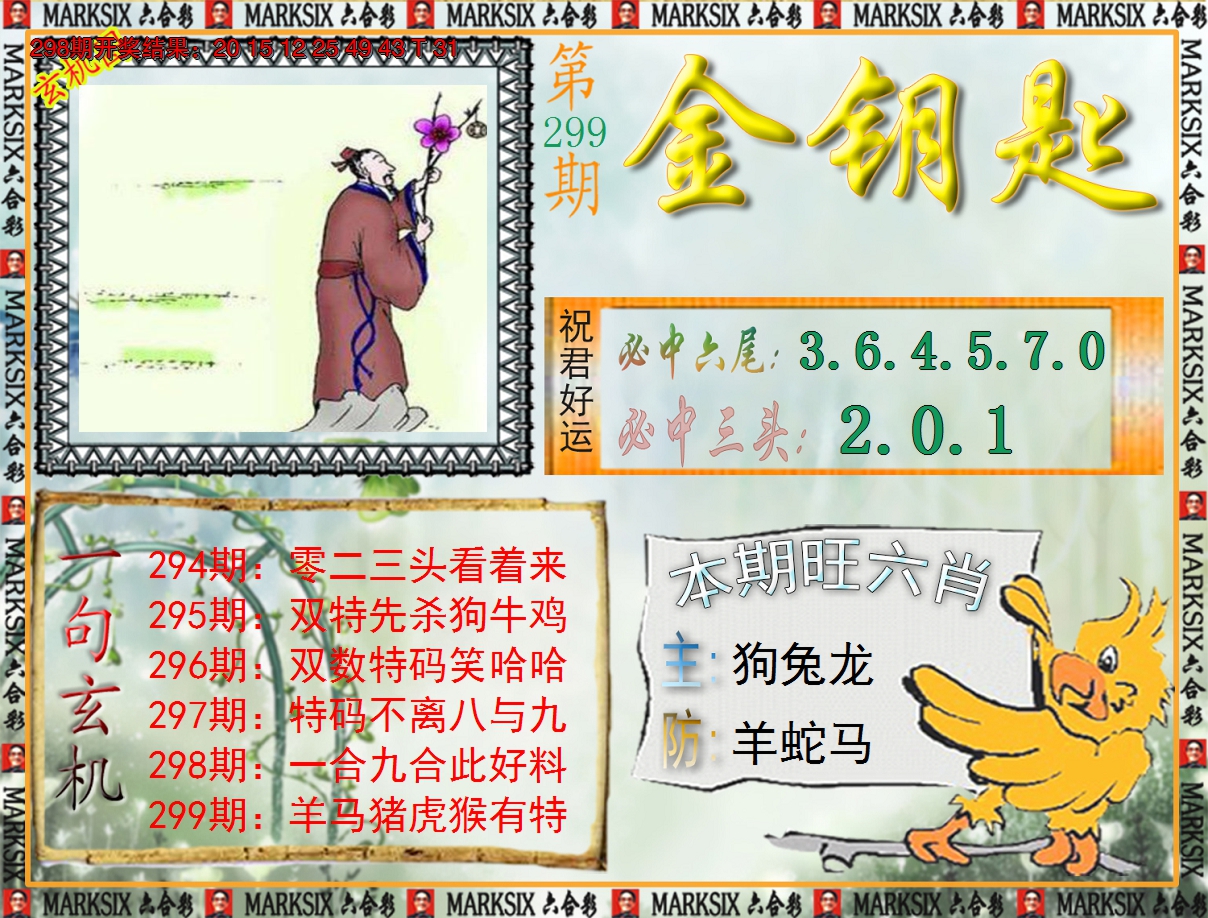 2024299期《澳门金钥匙》