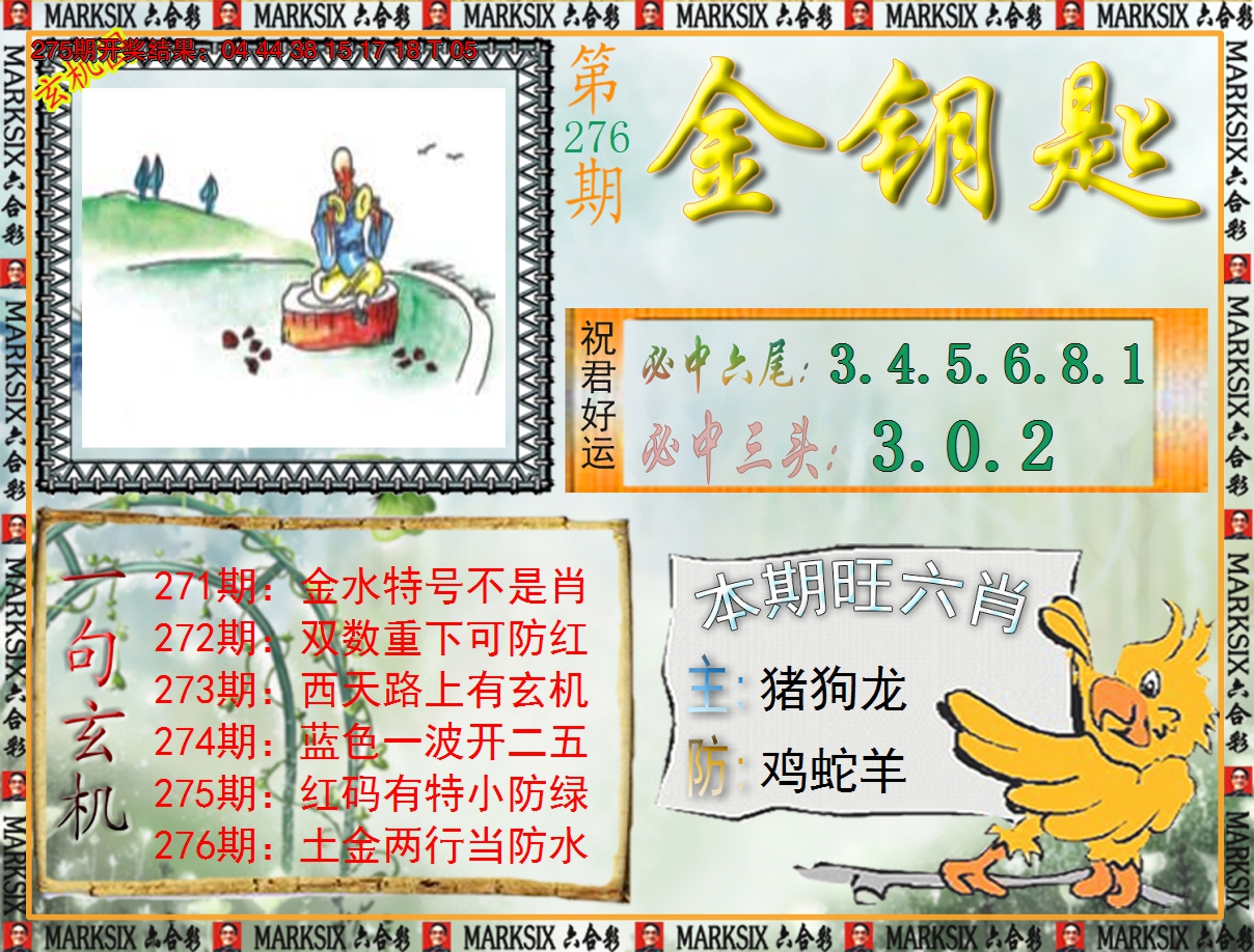 2024276期《澳门金钥匙》