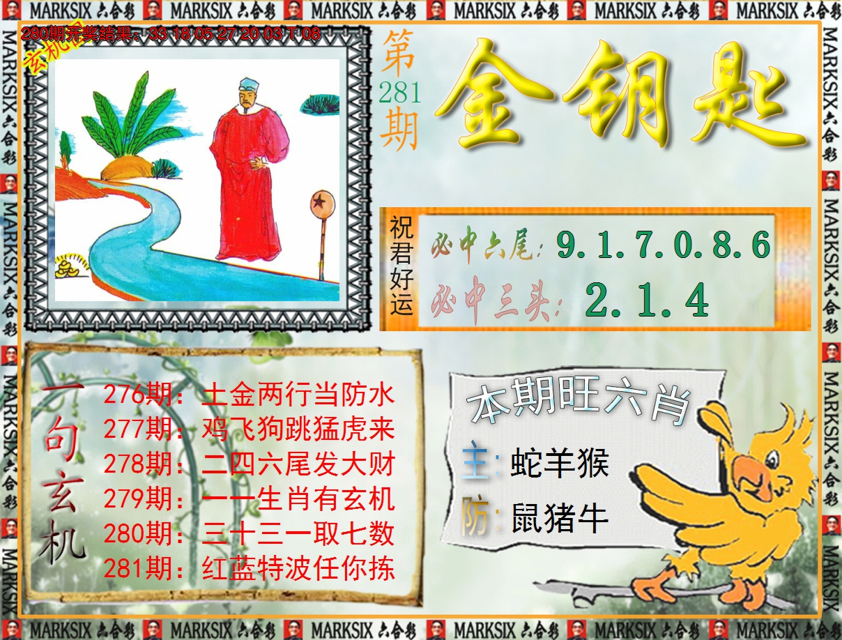 2024281期《澳门金钥匙》