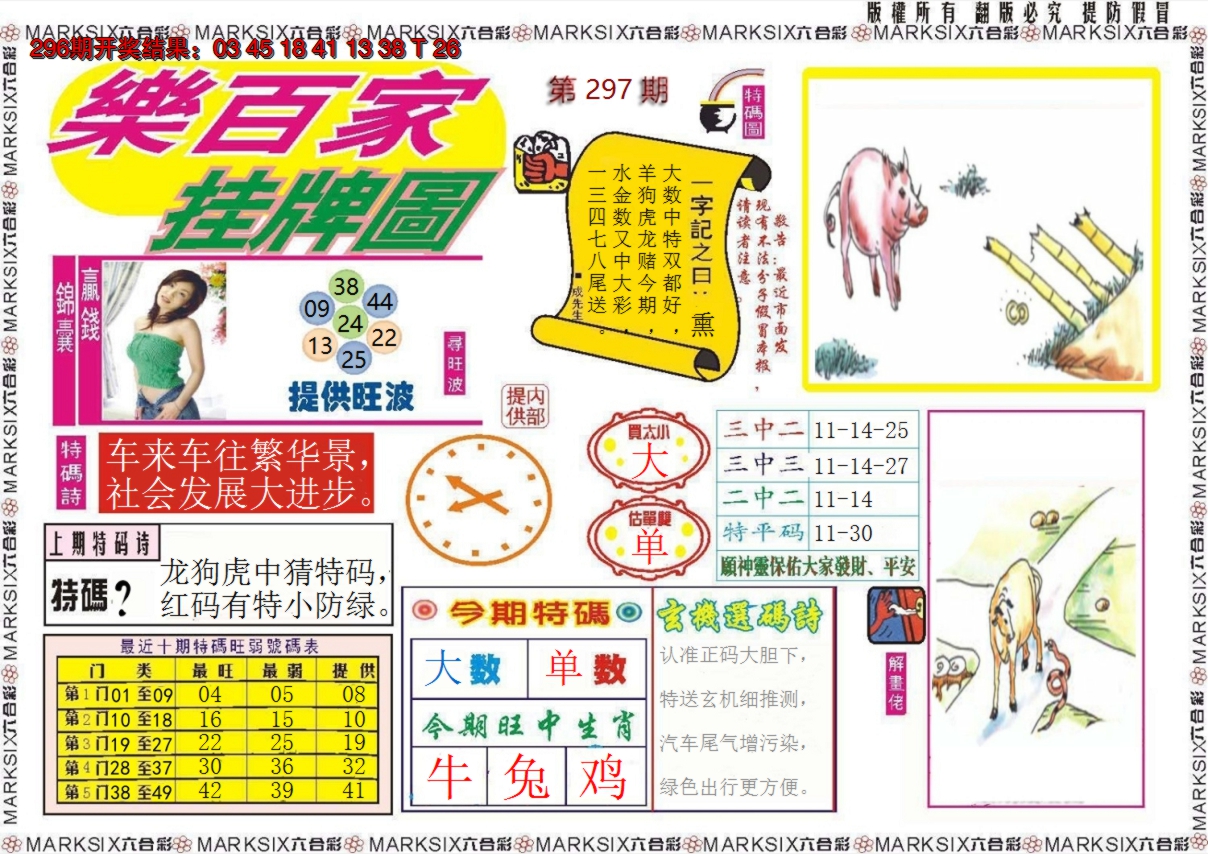 2024297期乐百家挂牌图