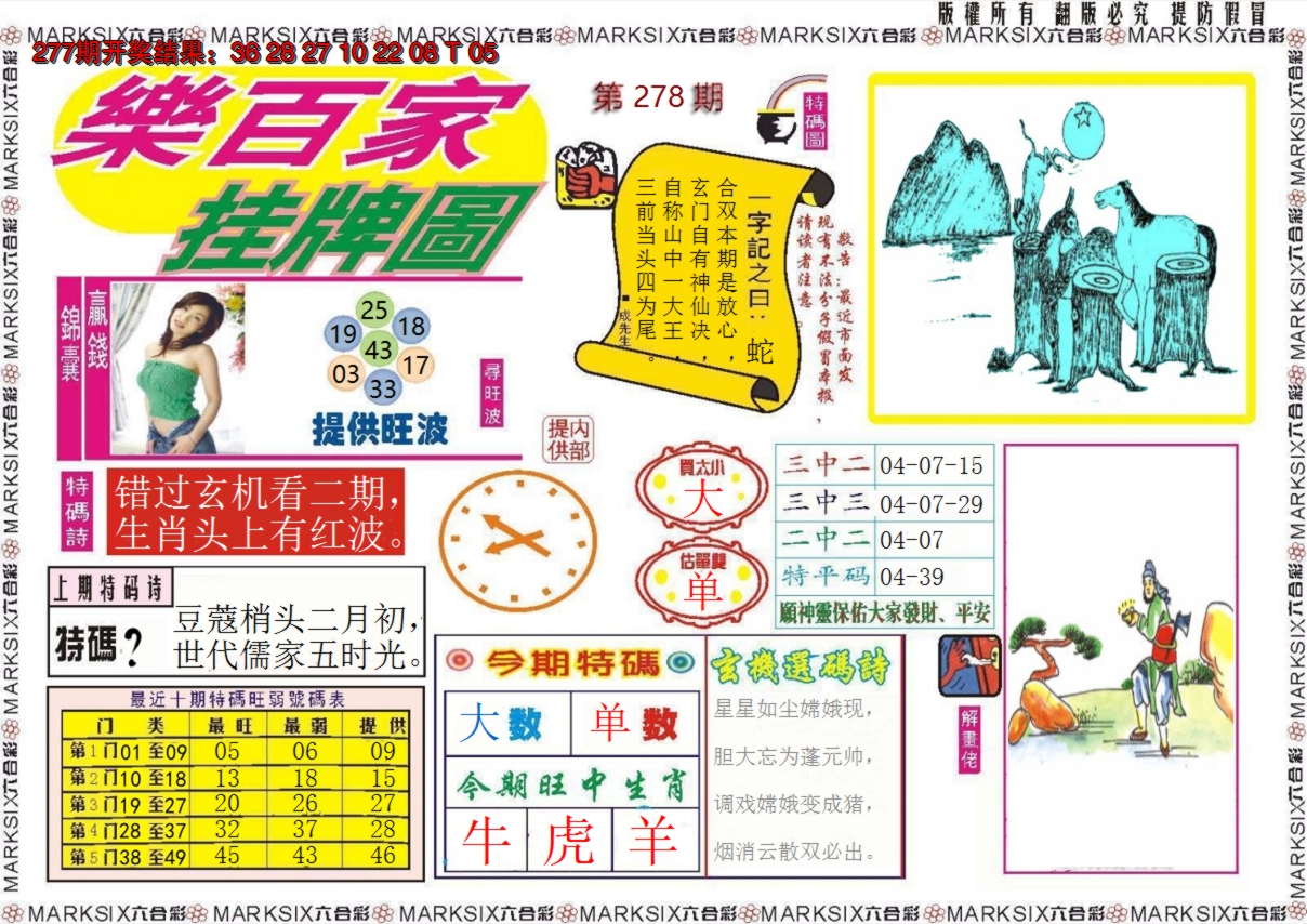 2024278期乐百家挂牌图