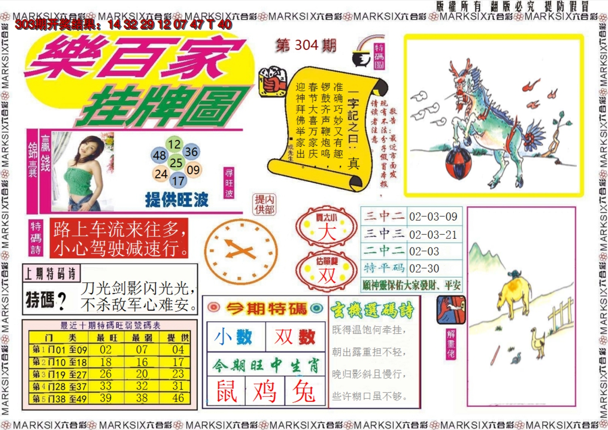 2024304期乐百家挂牌图