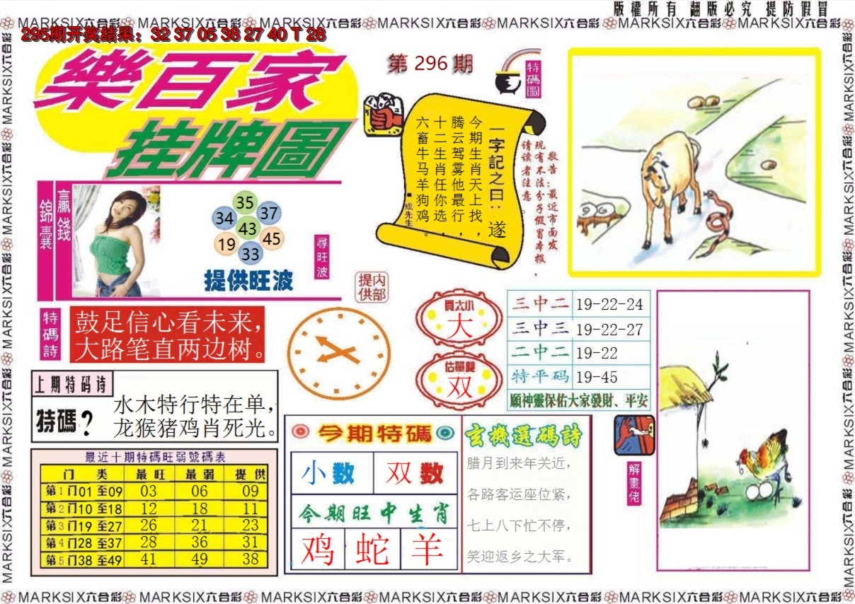 2024296期乐百家挂牌图