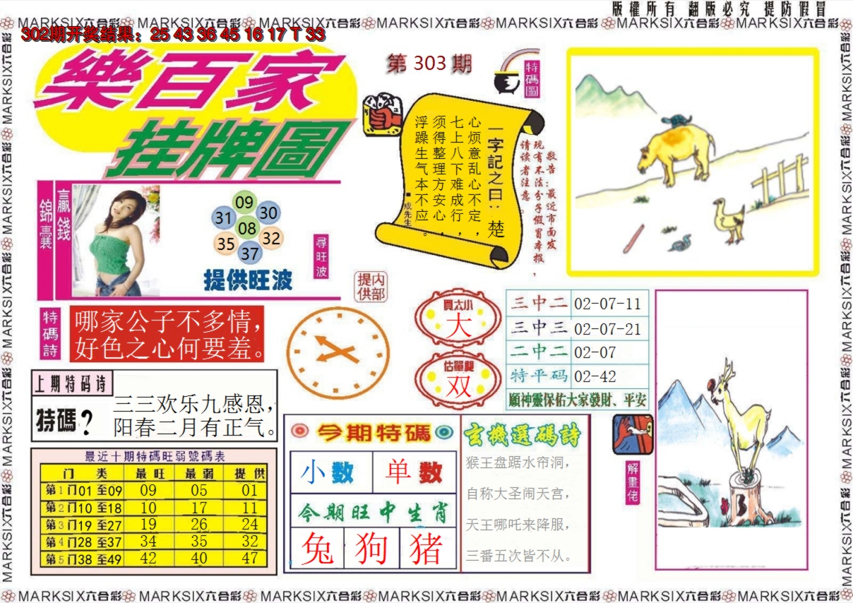 2024303期乐百家挂牌图