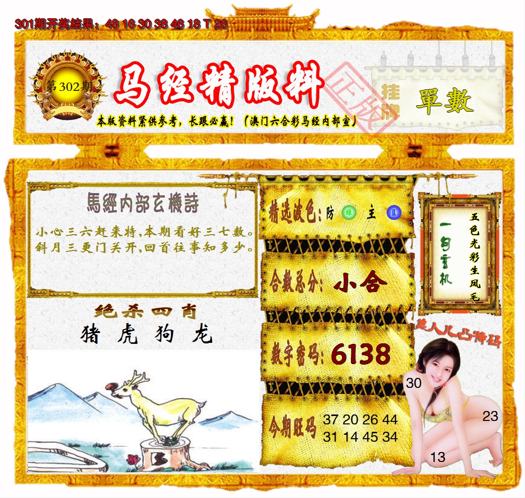2024302期马经精版料