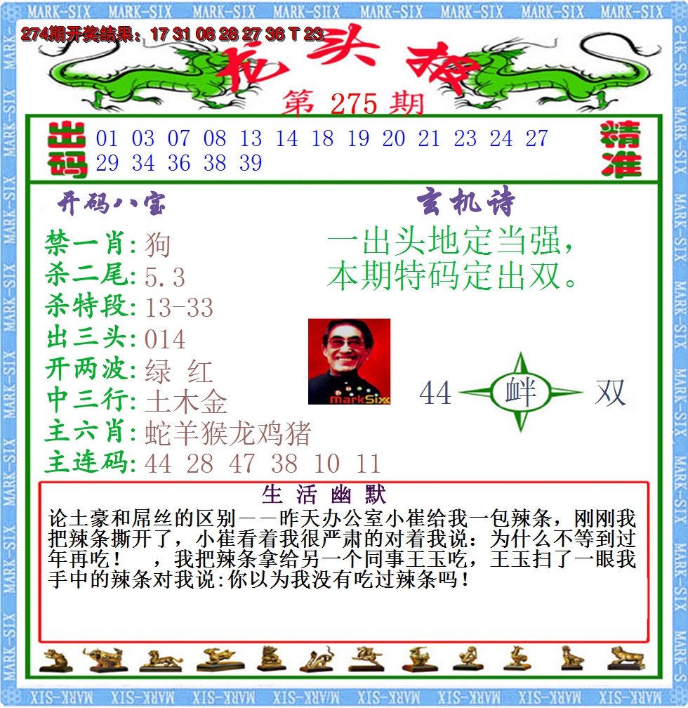 2024275期澳门龙头报
