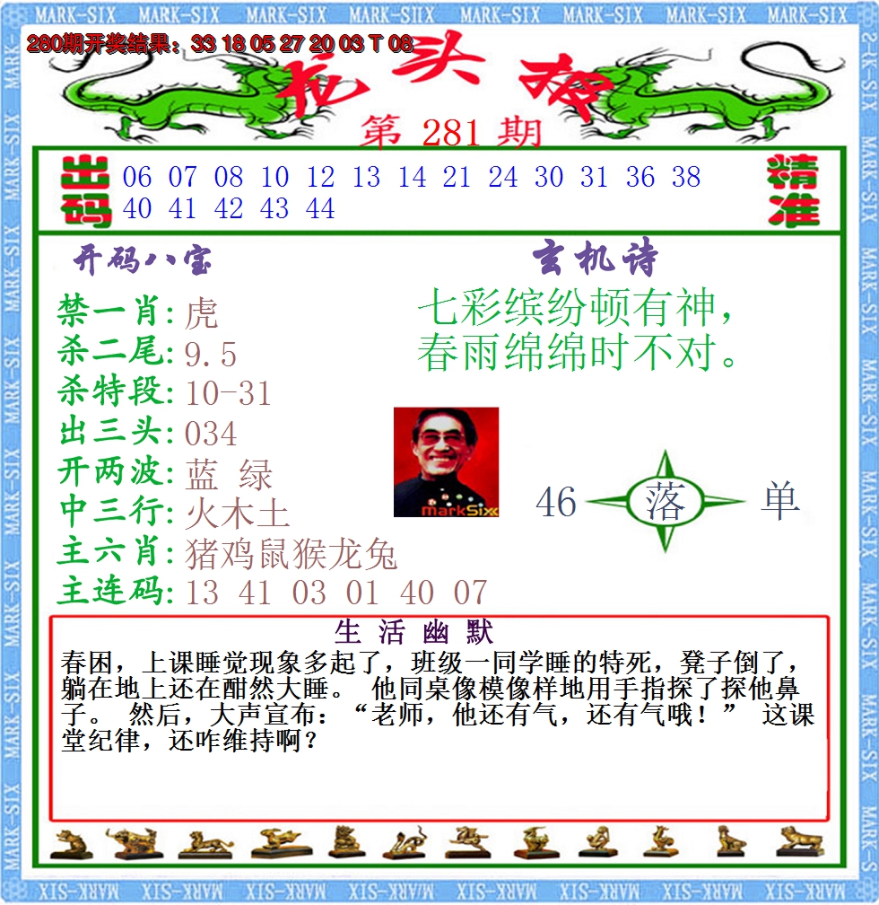 2024281期澳门龙头报
