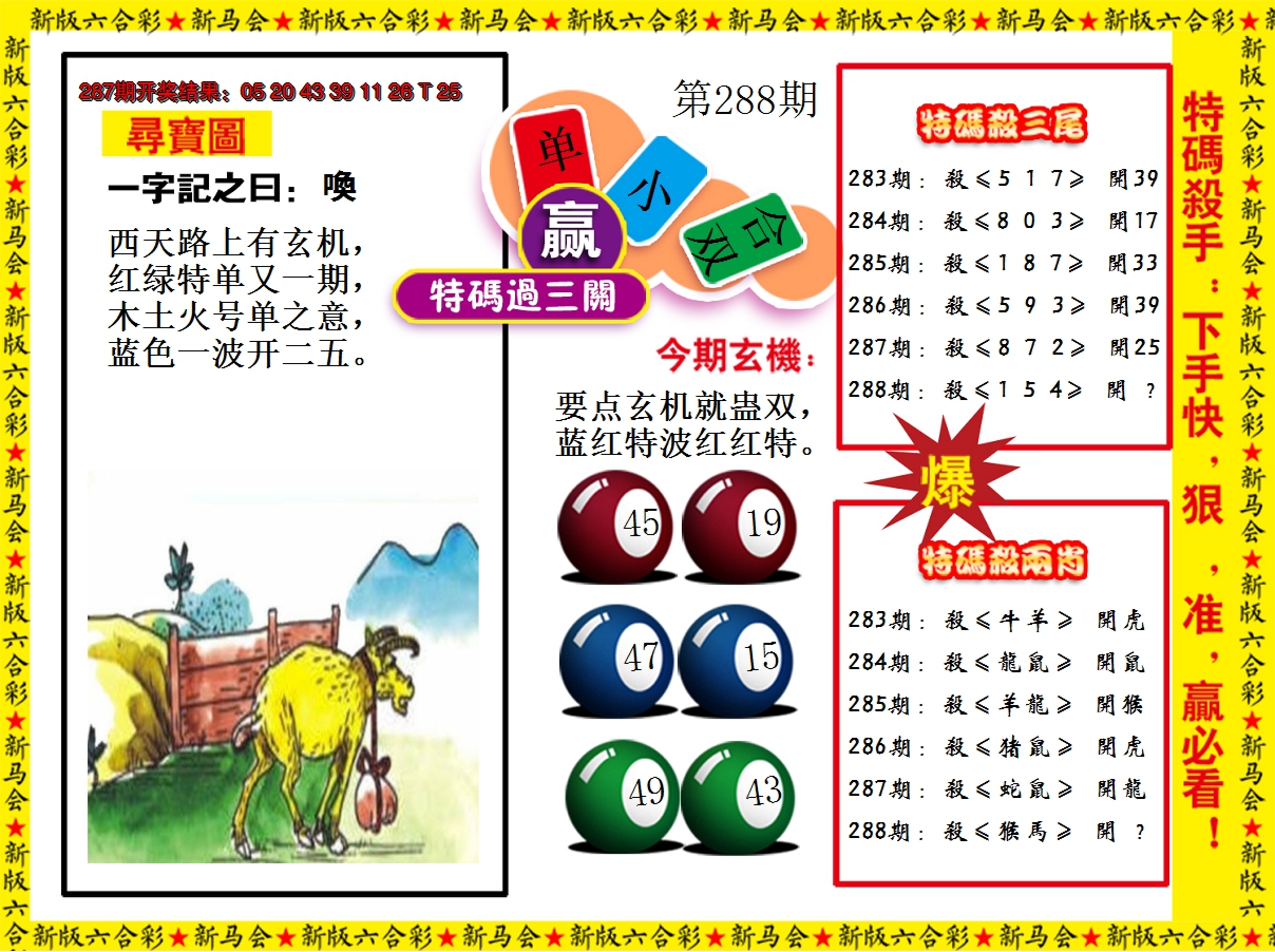 2024288期特码过三关