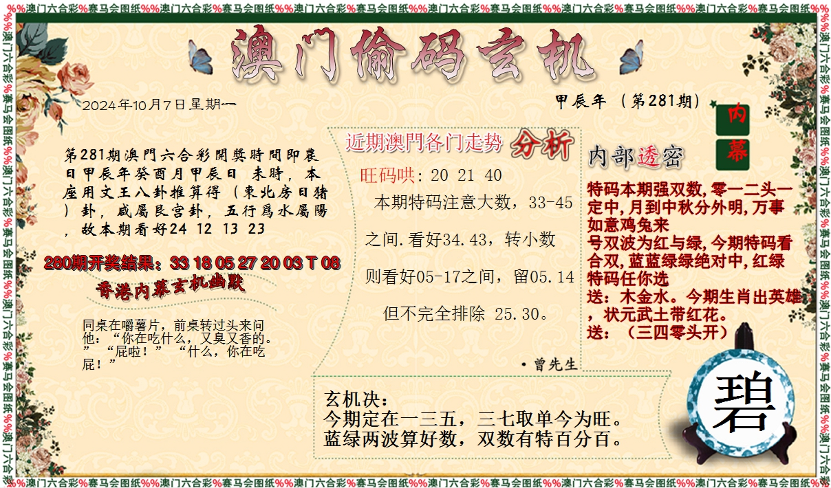2024281期偷码玄机
