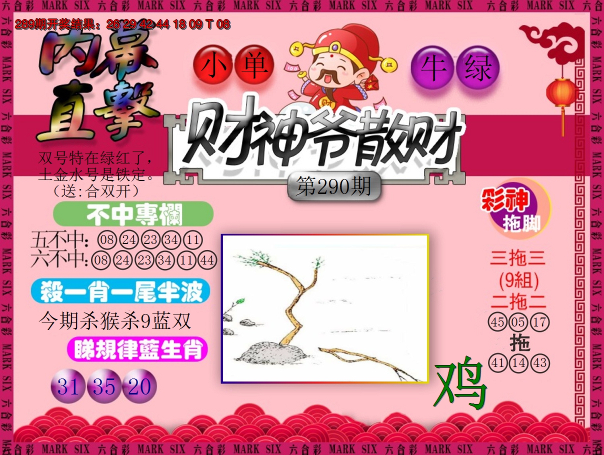 2024290期财神爷散财