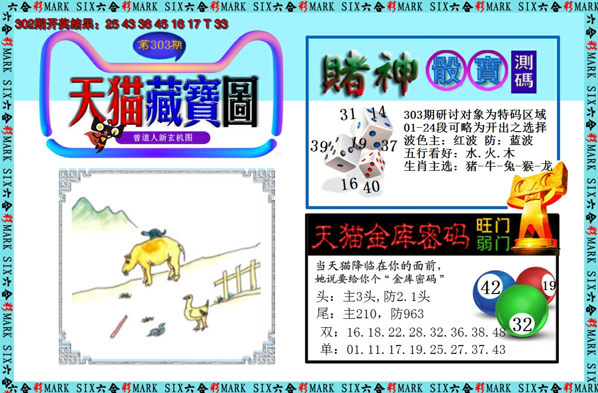 2024303期天猫藏宝图