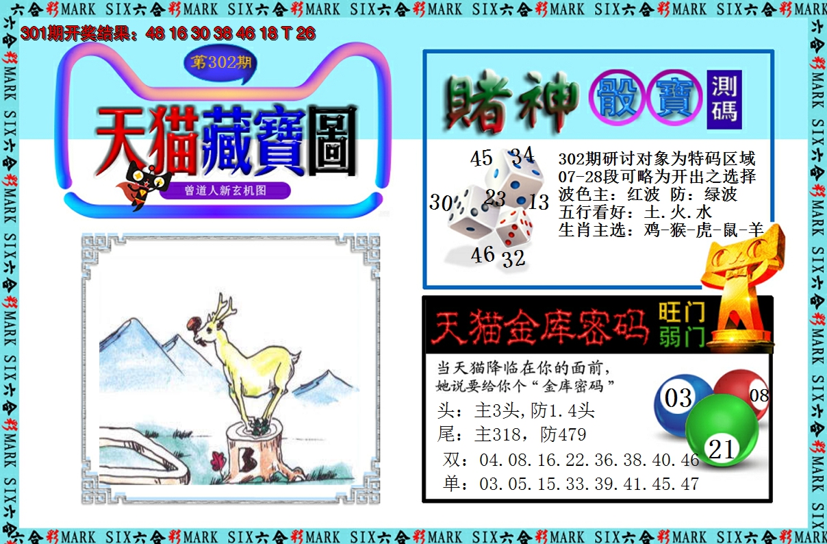 2024302期天猫藏宝图