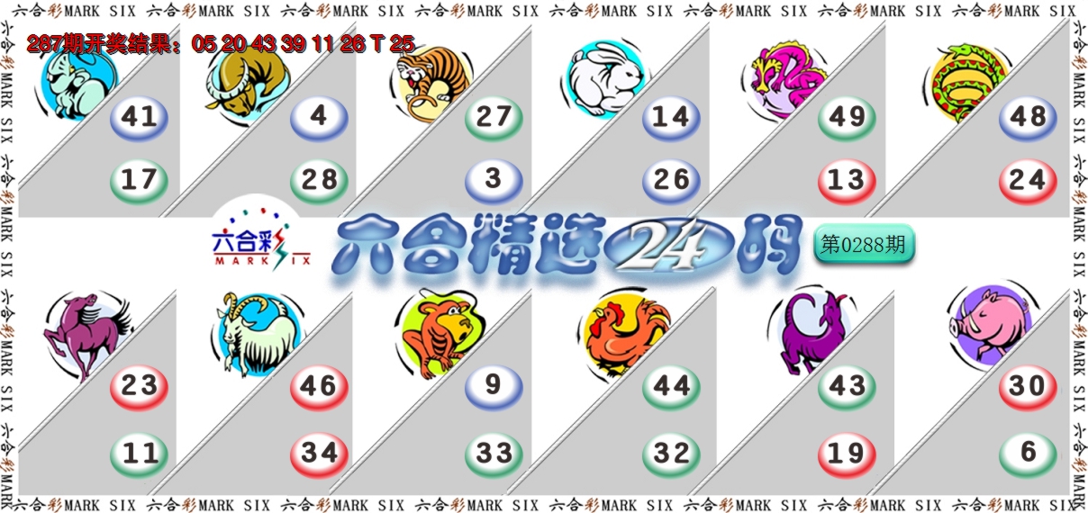 2024288期六合精选24码