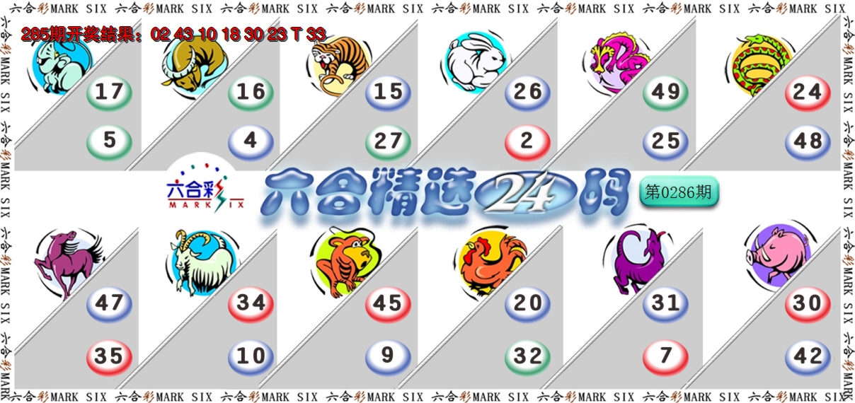 2024286期六合精选24码