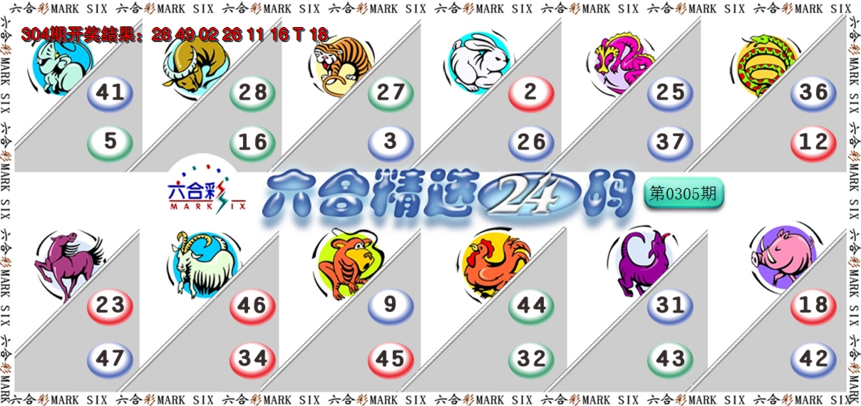 2024305期六合精选24码