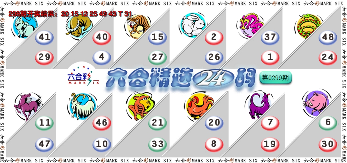 2024299期六合精选24码