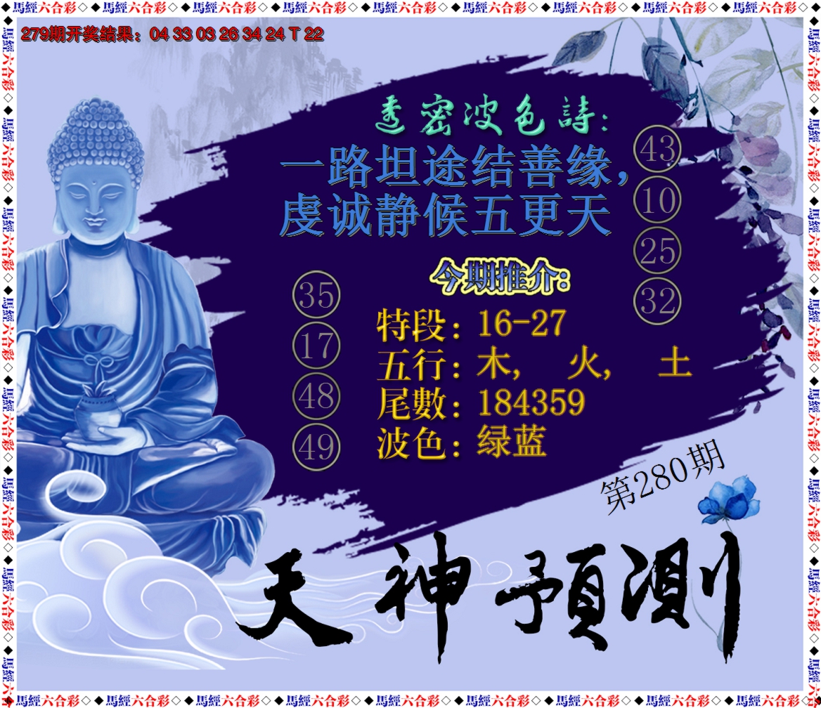 2024280期天神预测