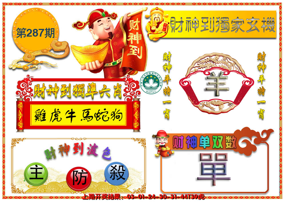 2024287期财神六肖