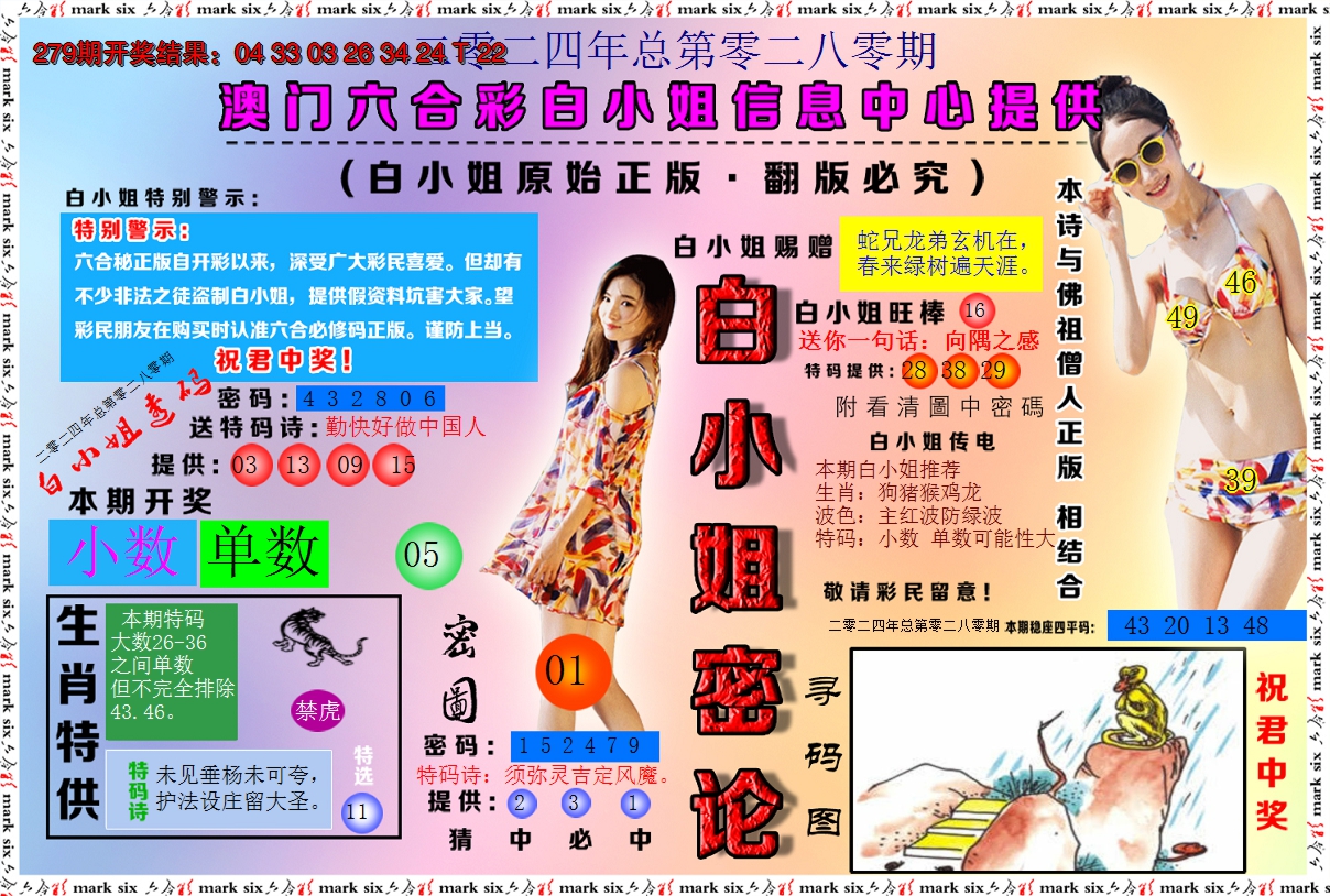 2024280期白小姐密论