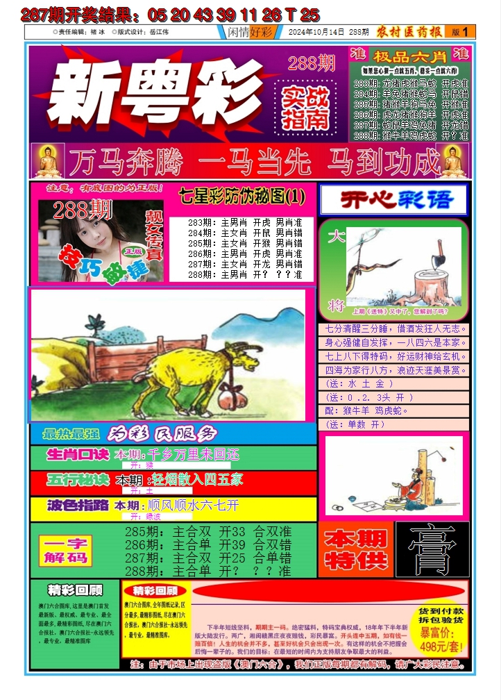 2024288期新粤彩A