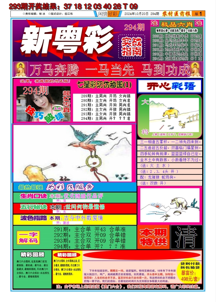 2024294期新粤彩A
