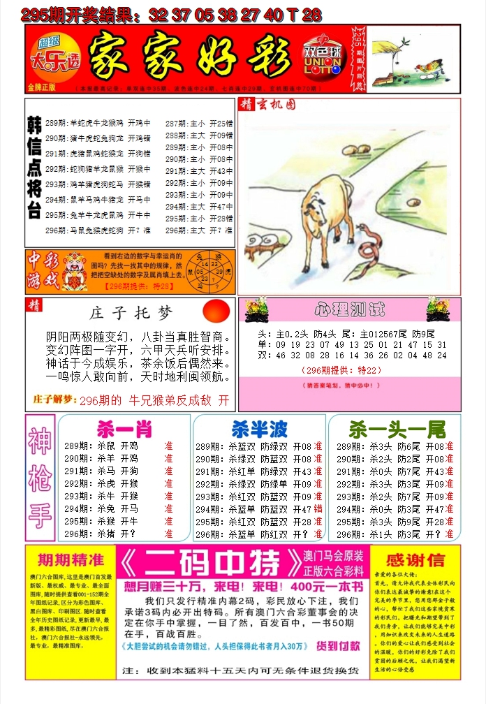 2024296期家家好彩A
