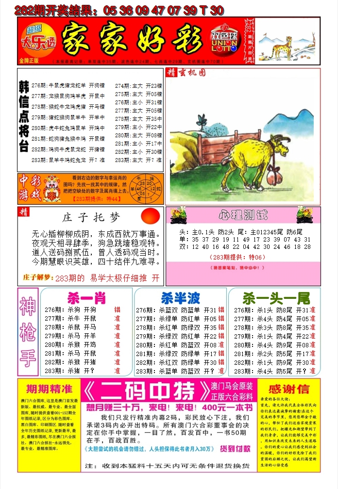 2024283期家家好彩A