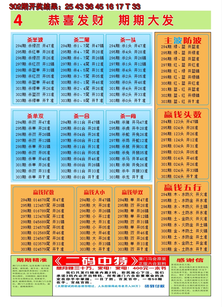 2024303期澳门黄金屋C