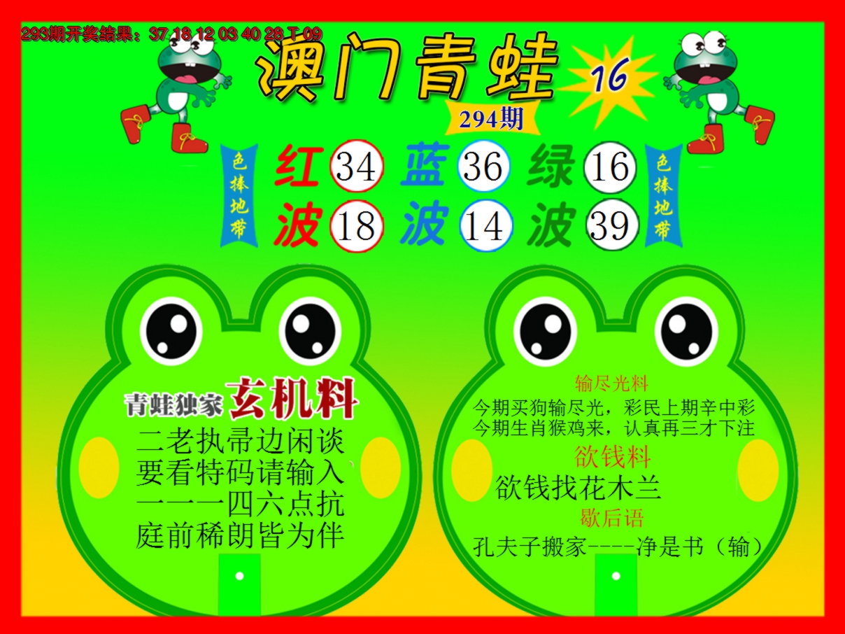 2024294期青蛙系列16