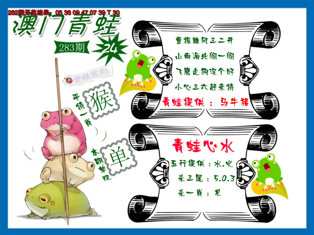 2024283期青蛙系列24