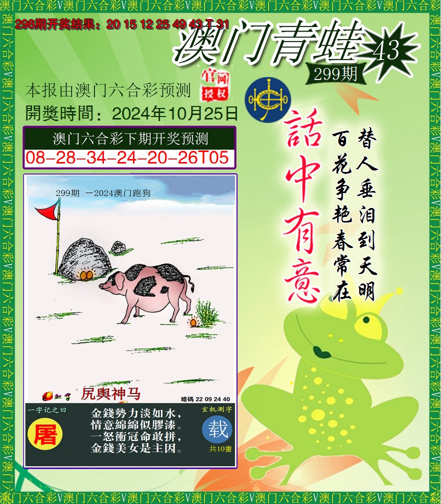 2024299期青蛙系列43