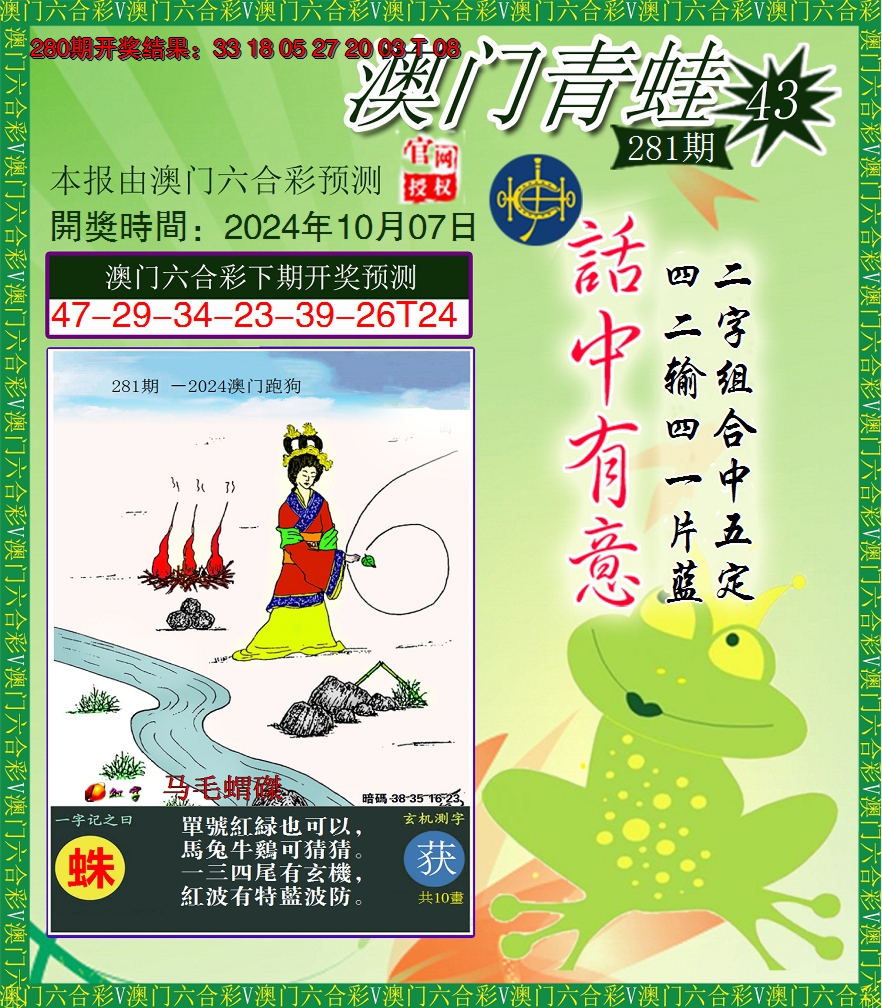 2024281期青蛙系列43