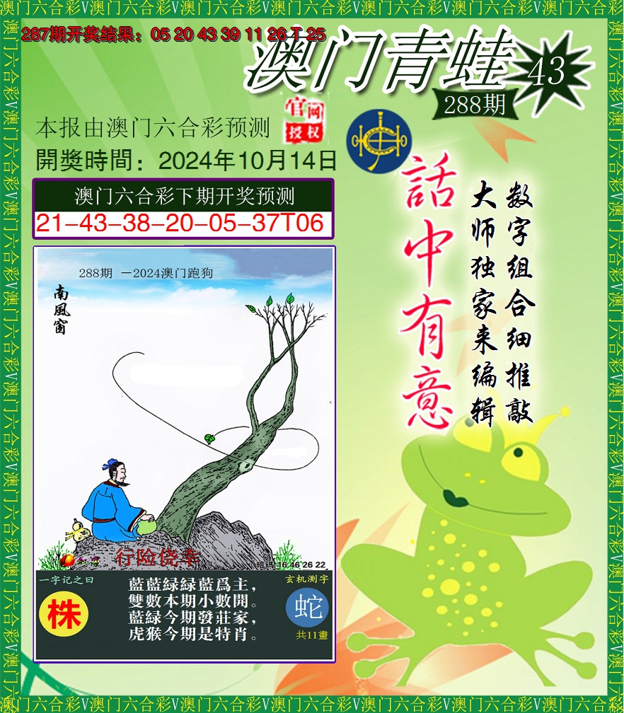 2024288期青蛙系列43