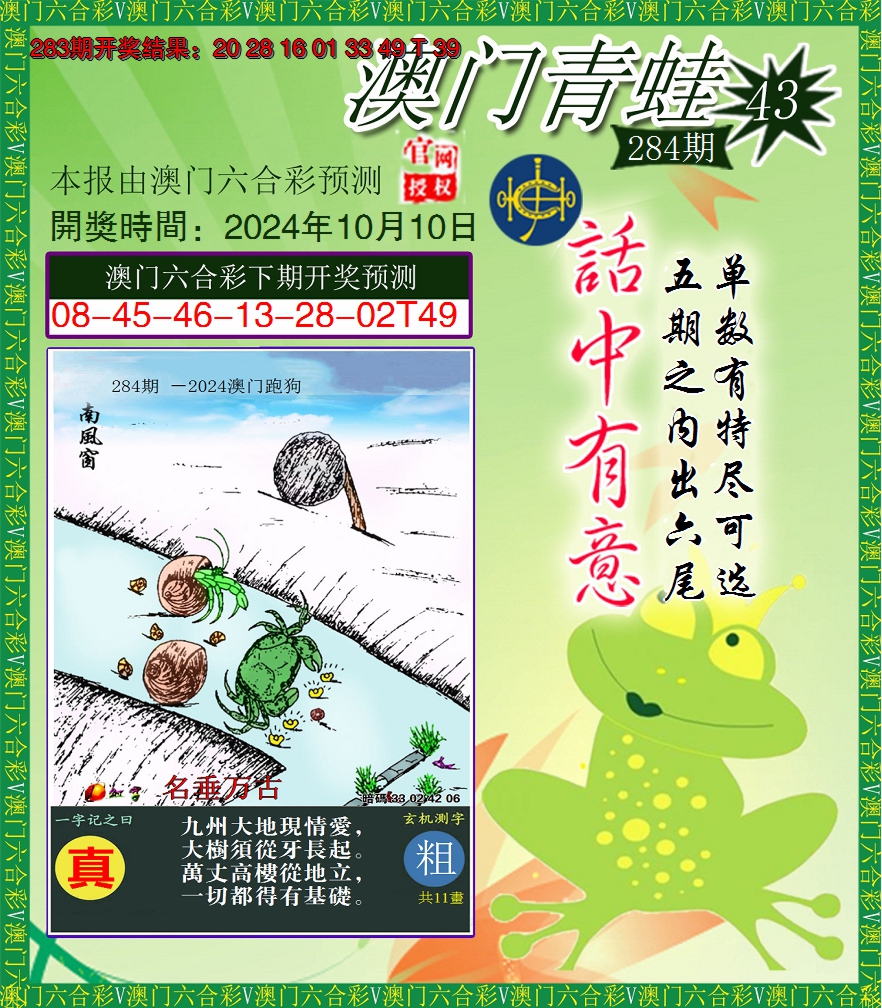 2024284期青蛙系列43