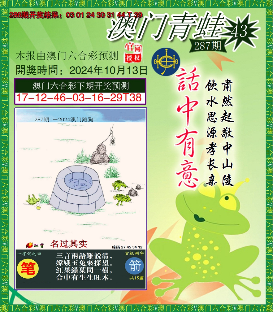 2024287期青蛙系列43