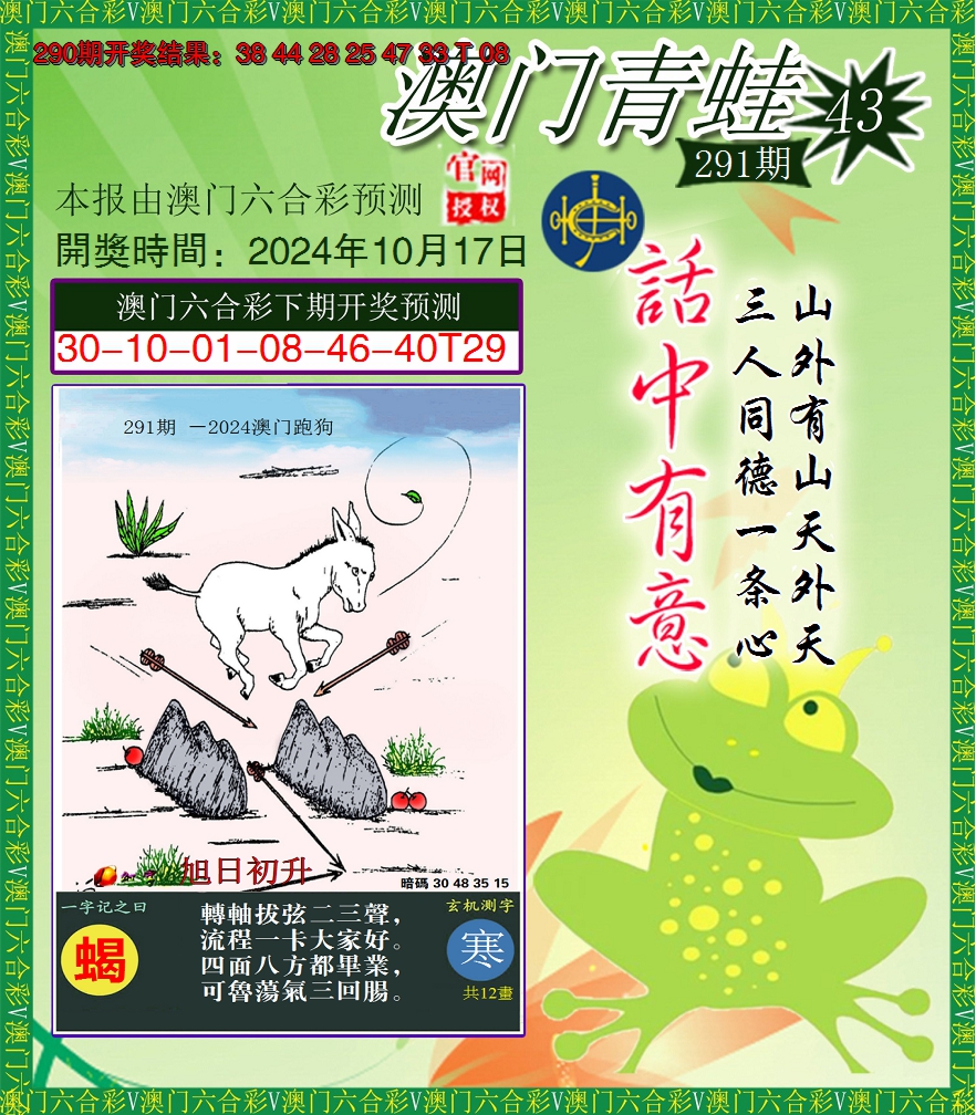 2024291期青蛙系列43