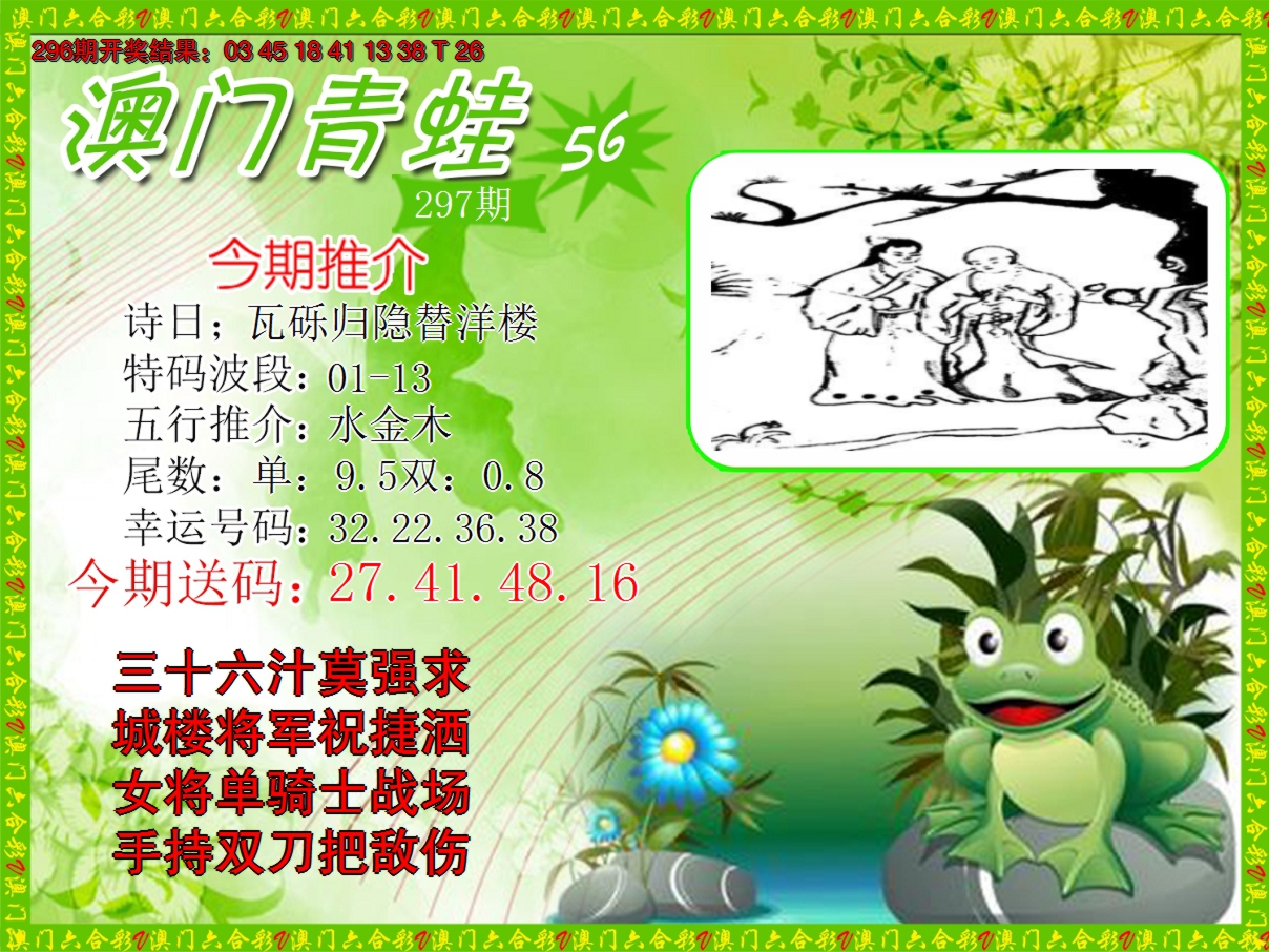 2024297期青蛙系列56
