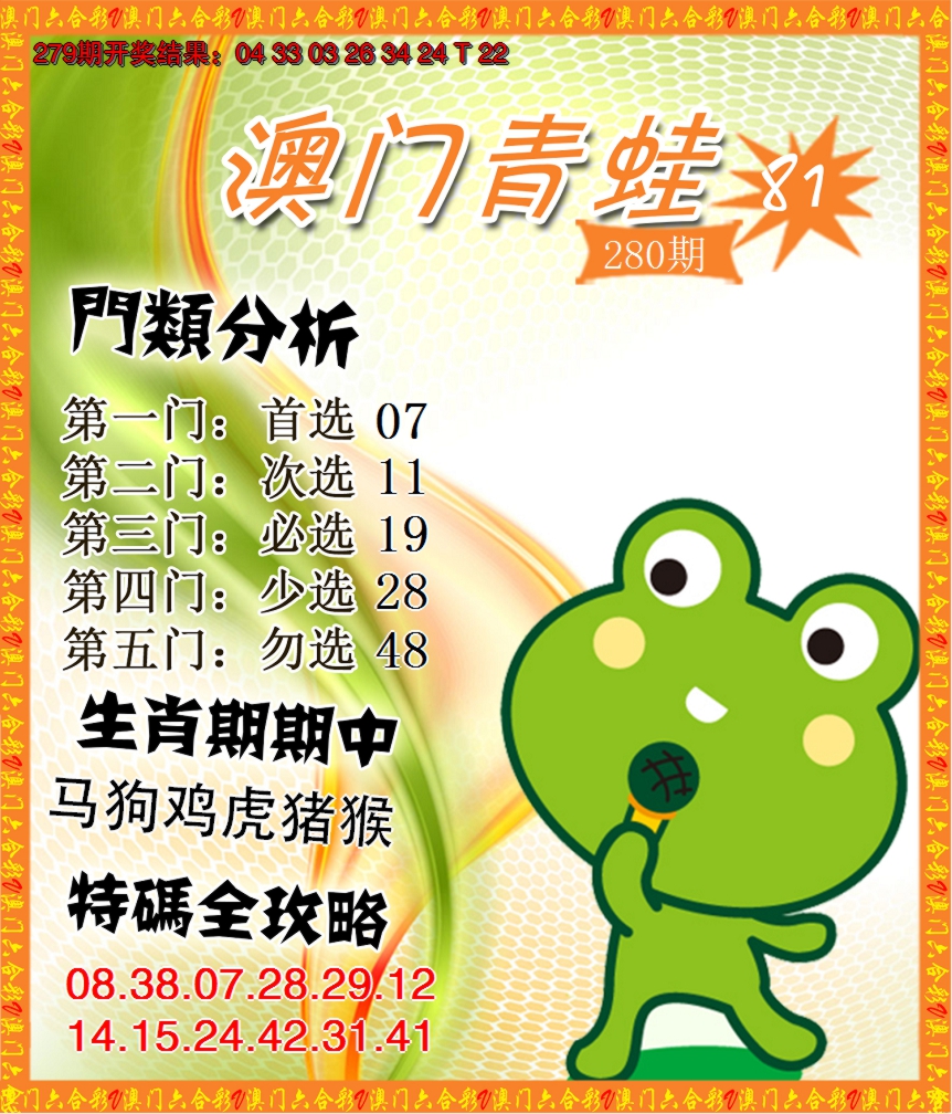 2024280期青蛙系列81