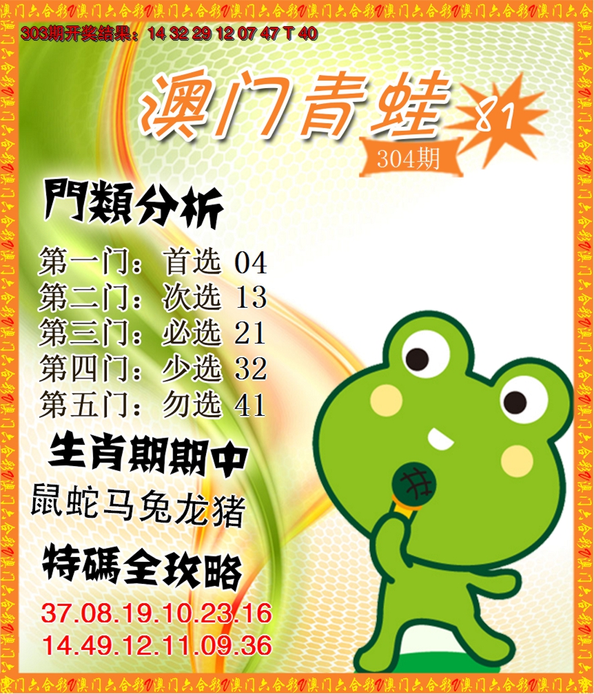 2024304期青蛙系列81