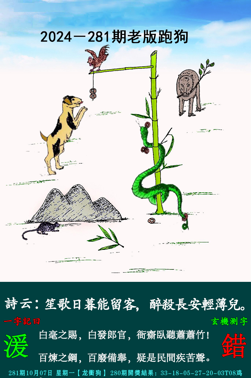 2024281期老跑狗图
