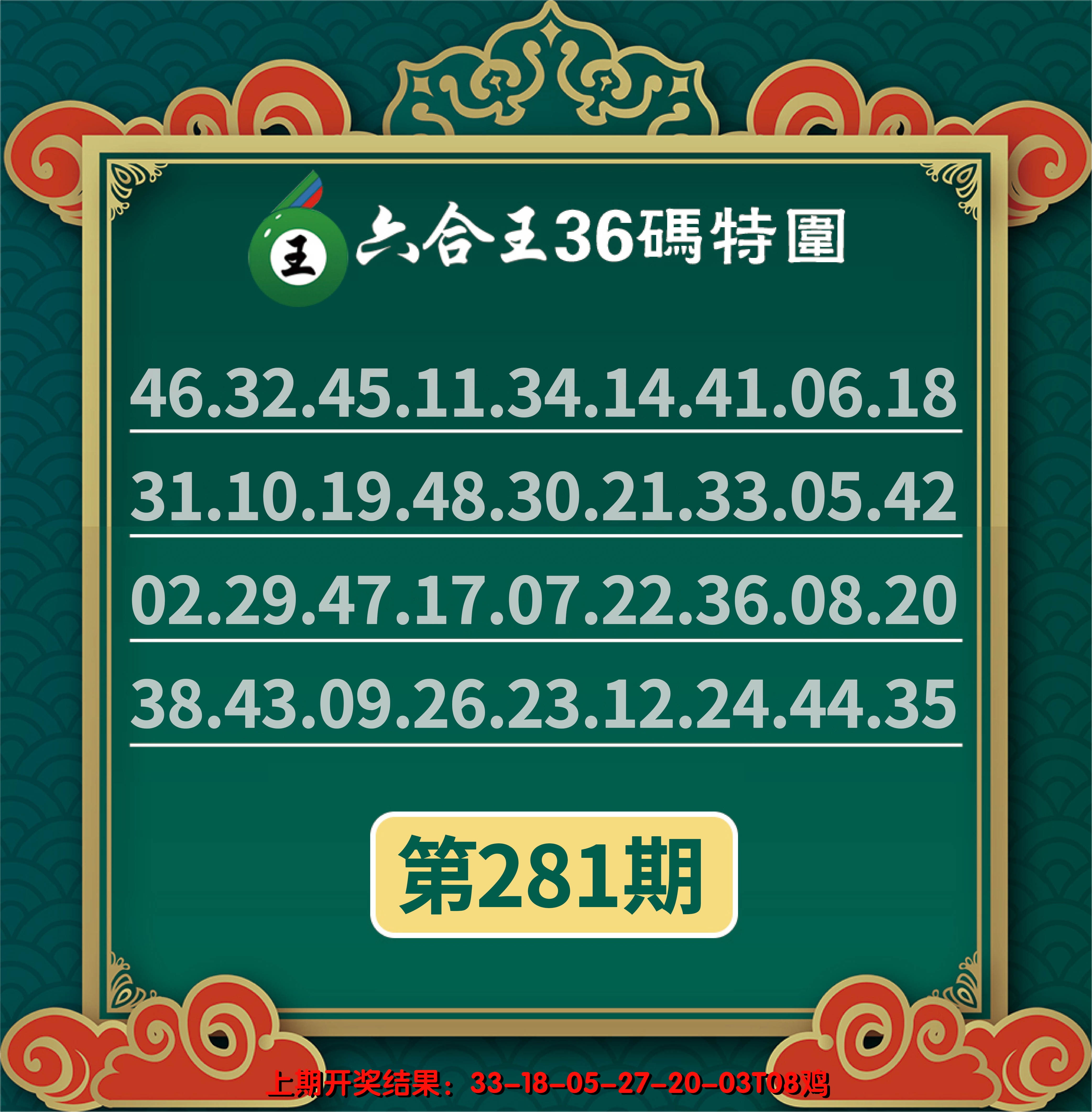 2024281期六合王三十六码特围